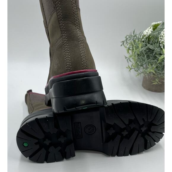 Timberland Women's Malynn‎ Side Zip Boots Leather Waterproof Olive Color Sz 6.5 - Picture 16 of 16